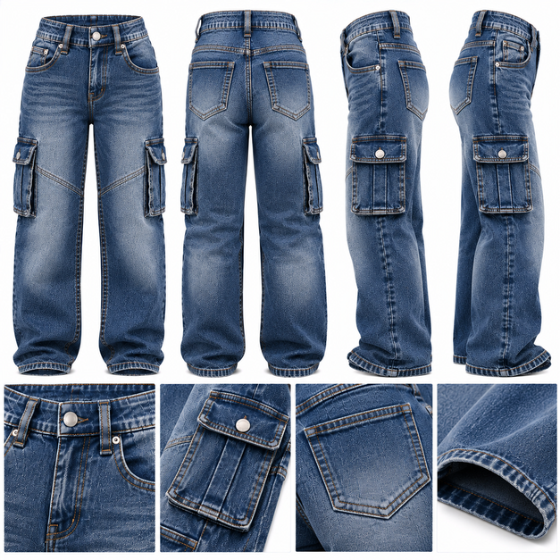 Kids' Custom Core Cargo Jeans