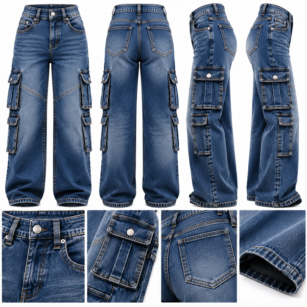 Unisex Custom Core Cargo Jeans