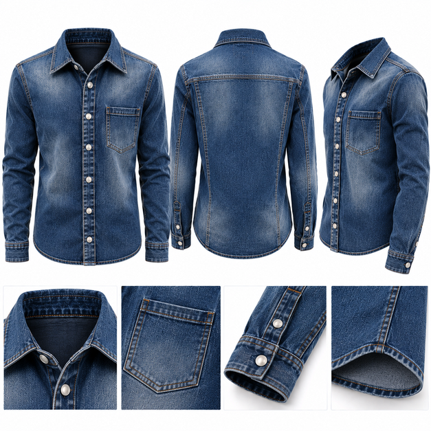 Men's Custom Core Denim Shirts