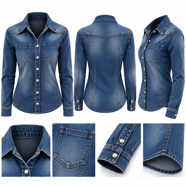 Women's Custom Core Denim Shirts