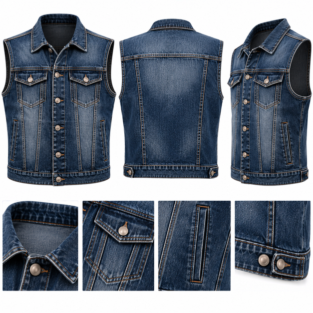 Men's Custom Core Denim Vests