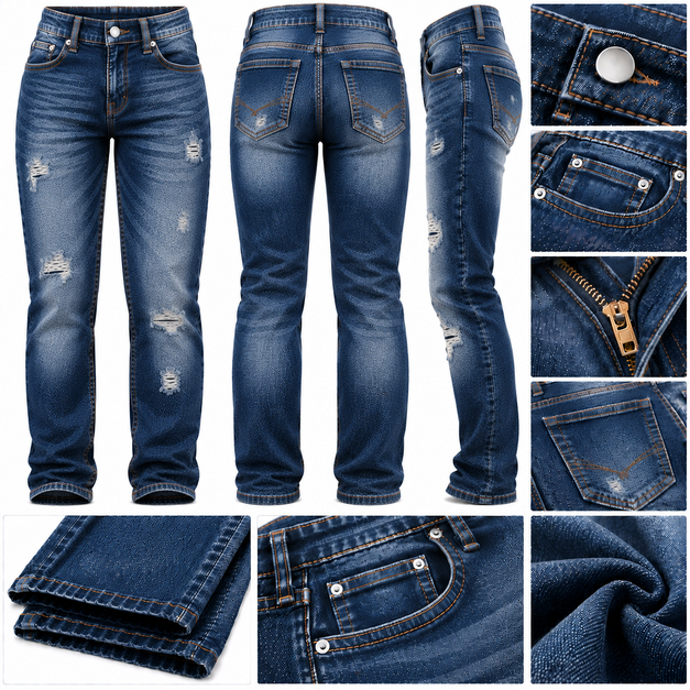 Unisex Custom Core Straight Fit Jeans