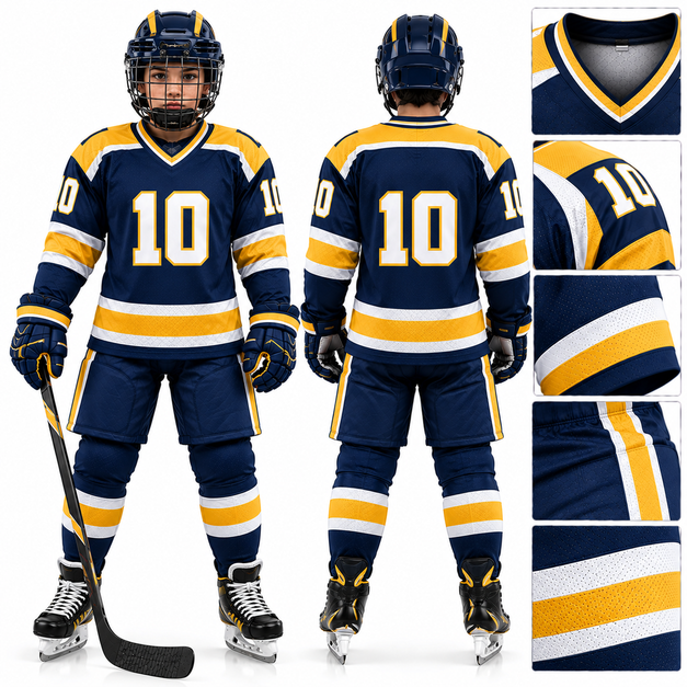 Kids' Custom Pro Ice Hockey Uniforms
